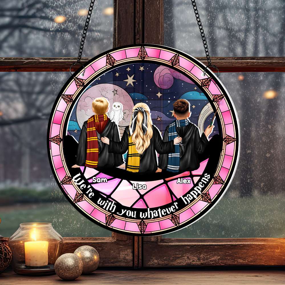 Personalized Wizard Fan Suncatcher Ornament - Custom Gift for Friends