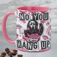 Load image into Gallery viewer, Custom Horror Fan Halloween Mug - Pink Scream Coffee Mug PopCulturePrints
