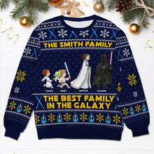 Load image into Gallery viewer, Personalized Family Cosmic Adventure Ugly Sweater – Best Family in the Galaxy
