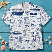 Load image into Gallery viewer, “Sail away in style!” - Lovely Nautical Cruise Hawaiian Shirt - Personalized Gift for Cruise Lovers Hawaiian Shirts PopCulturePrints

