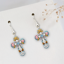 Load image into Gallery viewer, Faithful Cross Seashells Earrings - A Meaningful Personalized Gift for Christians Earrings PopCulturePrints
