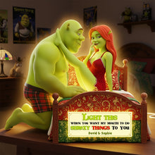 Load image into Gallery viewer, “Light This When You Want My Mouth To Do Shrexy Things To You” - Naughty Couple Acrylic Light Box - Personalized Gifts for Couples Light Box PopCulturePrints
