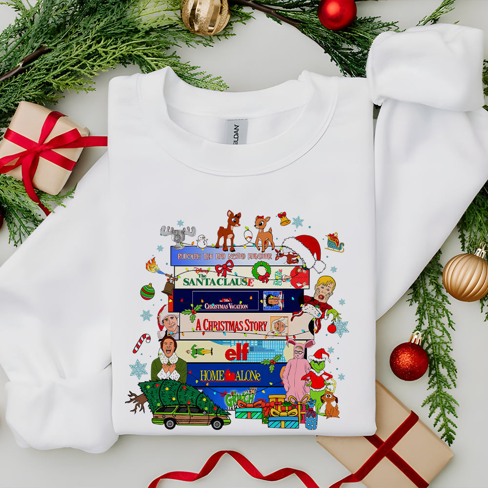 Festive Movie Lover's Christmas Sweatshirt Shirts PopCulturePrints