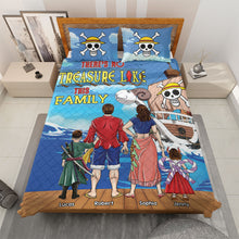 Load image into Gallery viewer, Custom Family Pirate Treasure Bedding Set Blanket PopCulturePrints
