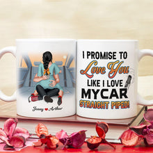 Load image into Gallery viewer, I Promise To Love You Like I Love My Car Personalized Coffee Mug Coffee Mug PopCulturePrints
