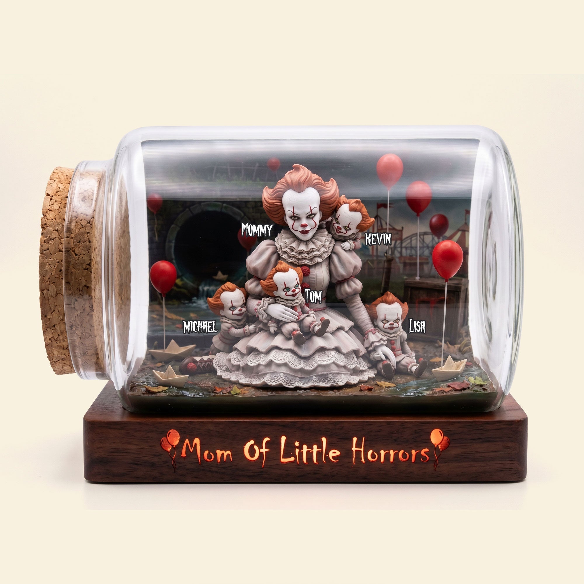 “Mom Of Little Horrors” – Personalized Acrylic Plaque Gift For Moms and Grandmas Shaped Plaques PopCulturePrints