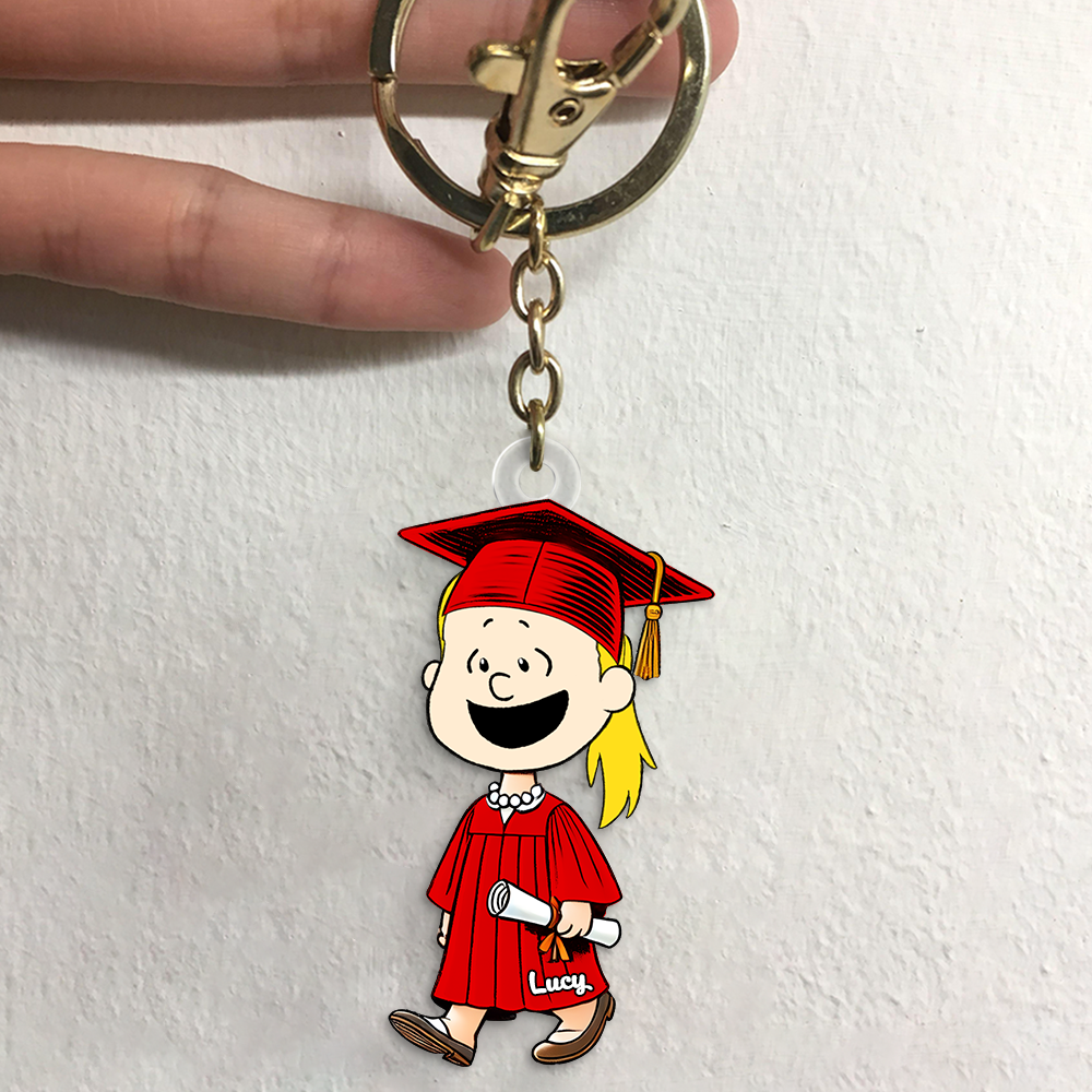 Custom Graduation Keychain - Personalized Graduate Gift Keychains PopCulturePrints