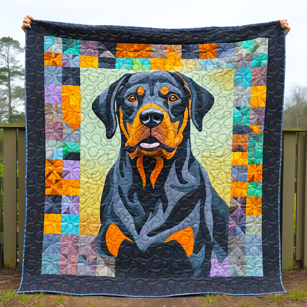Rottweiler Christmas Quilt Bed Set - Perfect Gifts for Dog Lovers Blanket PopCulturePrints