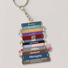 Load image into Gallery viewer, Personalized Taylor Swift Fan Keychain - Custom Name and Album Stack
