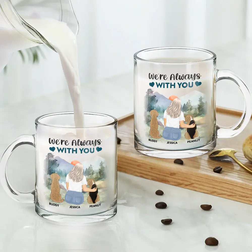 A Bond That Can't Be Broken - Personalized Glass Mug for Dog Moms and Dog Dads Glass Mug PopCulturePrints