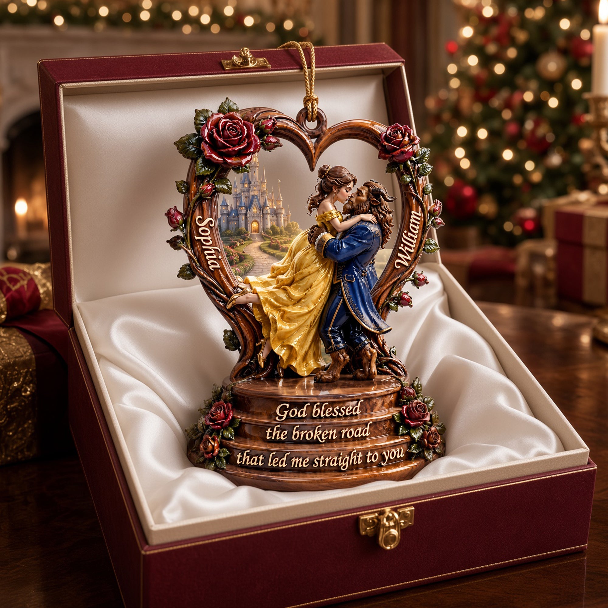 Love's Destiny: The Fantasy Fate Couple Acrylic Ornament - Personalized Gift for Couples
