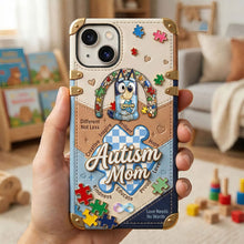 Load image into Gallery viewer, “Different, Not Less” – Cute Autism Mom Phone Case - Personalized Gift for Autism Moms, Supportive &amp; Unique Design Phone Case PopCulturePrints
