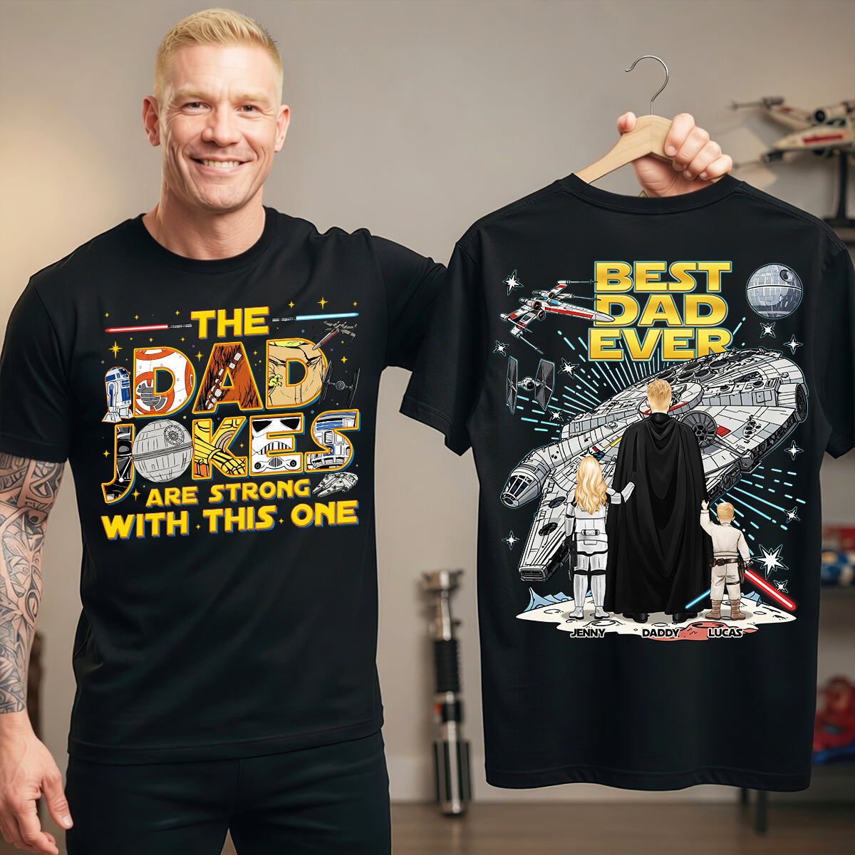 Best Dad Ever Shirt - Custom Gift for Dads, Grandpas, and Dads-to-Be Shirts PopCulturePrints