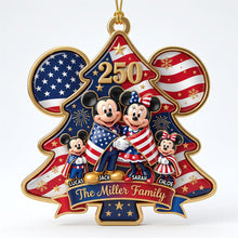 Load image into Gallery viewer, Celebrate 250 Years of Family Love - Patriotic Christmas Ornament - Personalized Gift for Families, Friends, and Loved Ones
