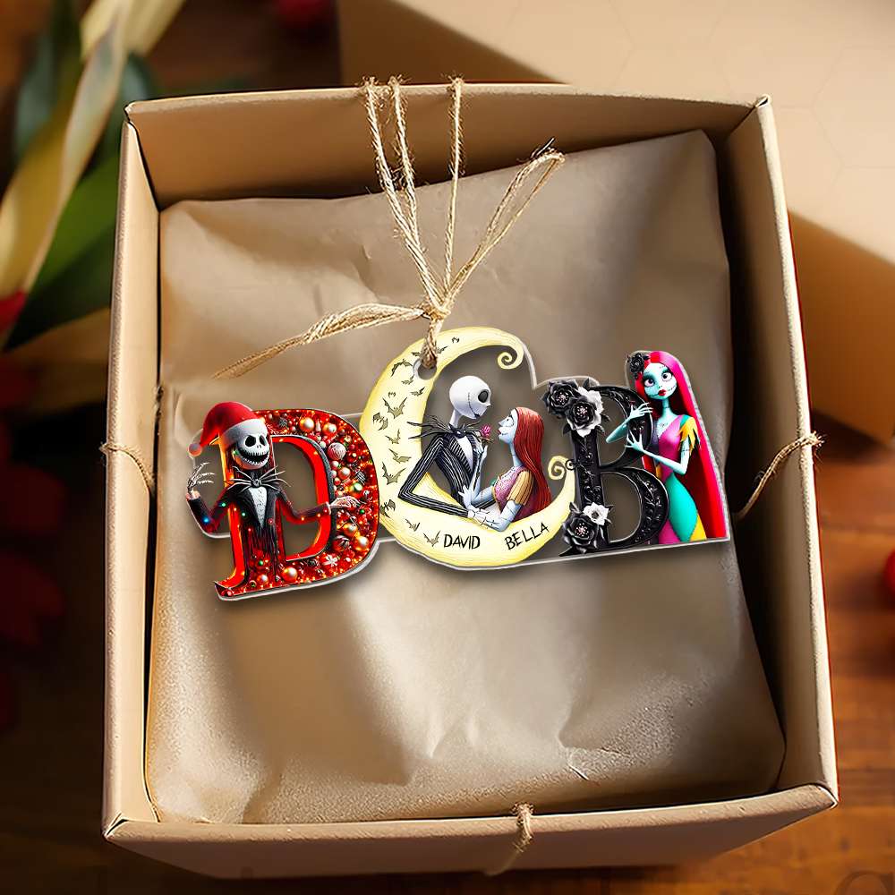 Personalized Couple Christmas Ornament - Alphabet Design | Valentine's Day Gifts Ornament PopCulturePrints