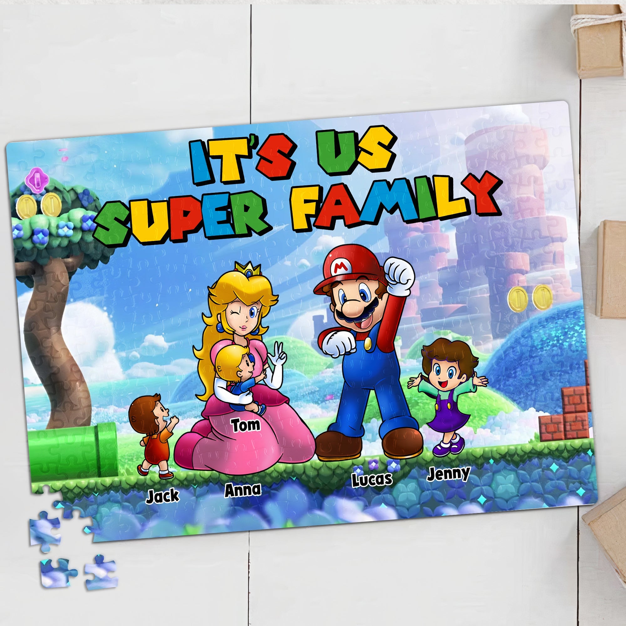 Personalized Super Family Jigsaw Puzzle Jigsaw Puzzles PopCulturePrints