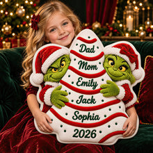 Load image into Gallery viewer, "Celebrate Togetherness this Christmas!" - Family Christmas Tree Pillow - Personalized Gift for Family

