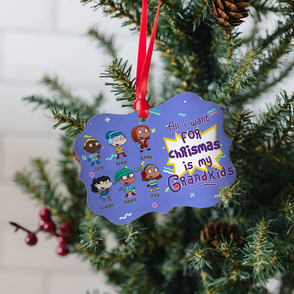 Personalized Christmas Ornament for Grandma - Grandkids Design Ornament PopCulturePrints