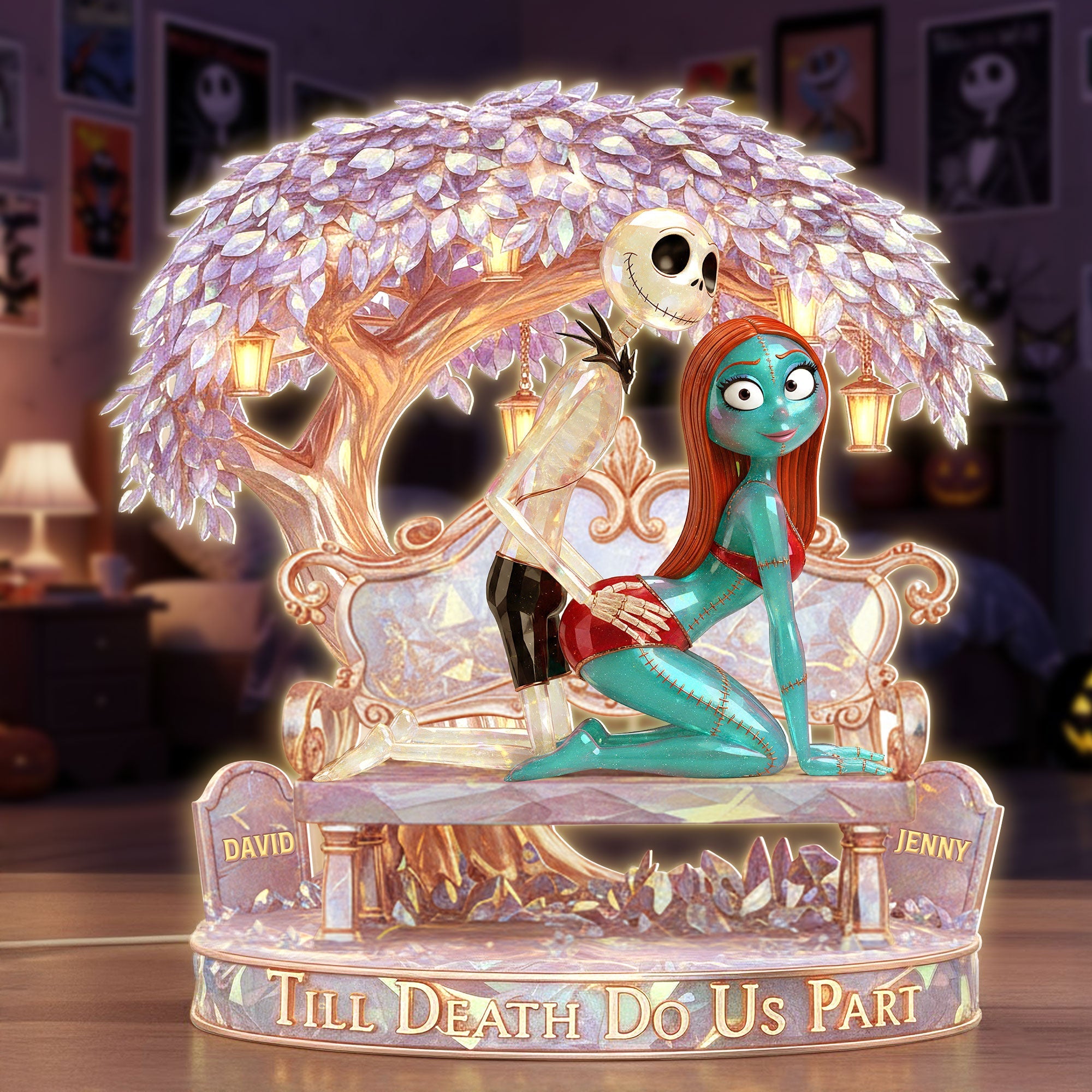 Till Death Do Us Part - Cheeky Couple Acrylic Light Box | Personalized Gifts for Couples Light Box PopCulturePrints