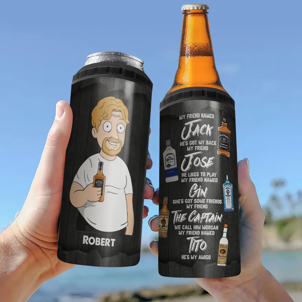 Personalized Drinking Buddy 4-in-1 Cooler Tumbler Can Cooler PopCulturePrints