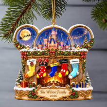 Load image into Gallery viewer, “Joy and Togetherness Awaits” - Personalized Fireplace Stocking Ornament - Custom Christmas Gift for Family and Friends
