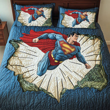 Load image into Gallery viewer, Unleash Your Superpowers - Flying Burst Quilt Bedding Set - Personalized Gifts for Fans Blanket PopCulturePrints
