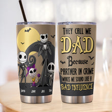 Load image into Gallery viewer, Personalized Dad Tumbler - Partner in Crime Design Tumbler Cup PopCulturePrints
