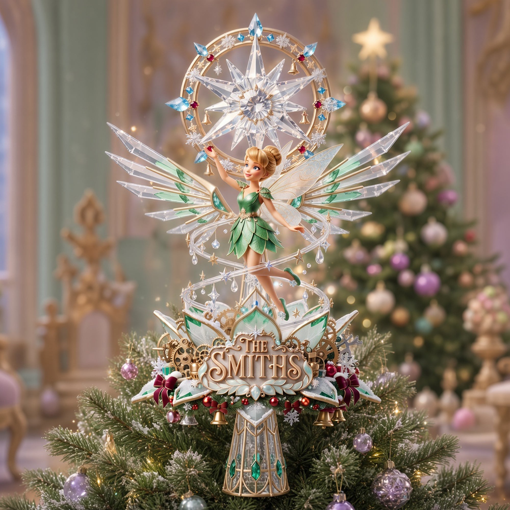 "Bring Magic to Your Christmas!" - Winter Fairy Acrylic Christmas Tree Topper - Personalized Gift for Everyone Ornament PopCulturePrints
