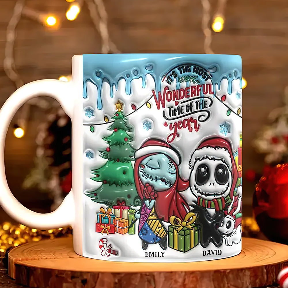 Personalized Christmas Couple Mug - Most Wonderful Time