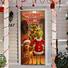Load image into Gallery viewer, Funny Welcome Door Cover - Personalized Christmas Gift for Everyone Door Covers PopCulturePrints
