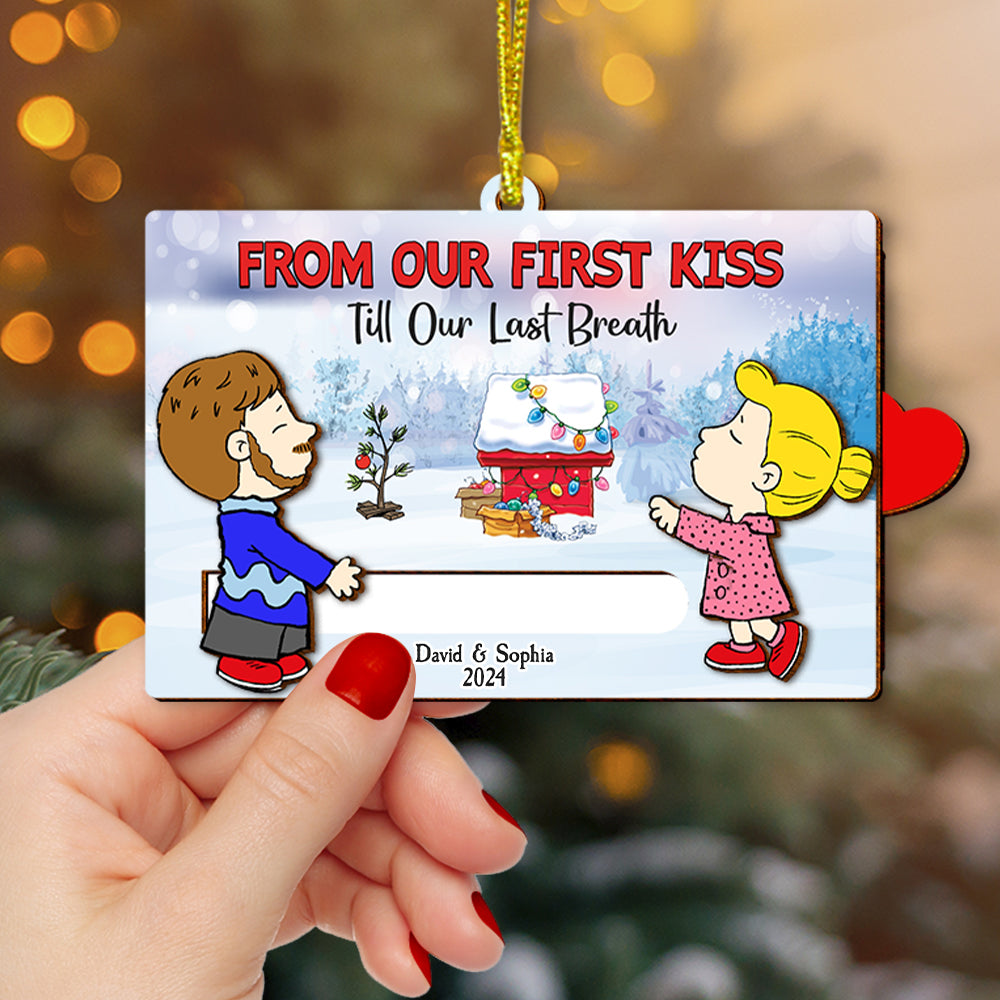 Custom Christmas Ornament for Couples - Personalized Valentine's Day Gifts Ornament PopCulturePrints