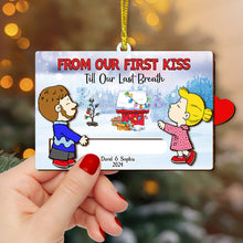Load image into Gallery viewer, Custom Christmas Ornament for Couples - Personalized Valentine&#39;s Day Gifts Ornament PopCulturePrints
