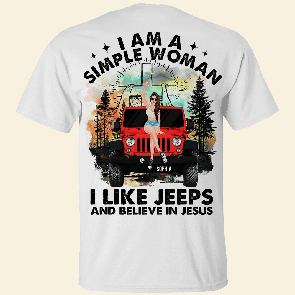 Personalized Jeep Lover and Believer in Jesus T-Shirt