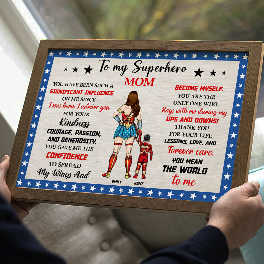 Personalized Superhero Mom Canvas Print - Heartfelt Mother's Day Gift Poster & Canvas PopCulturePrints