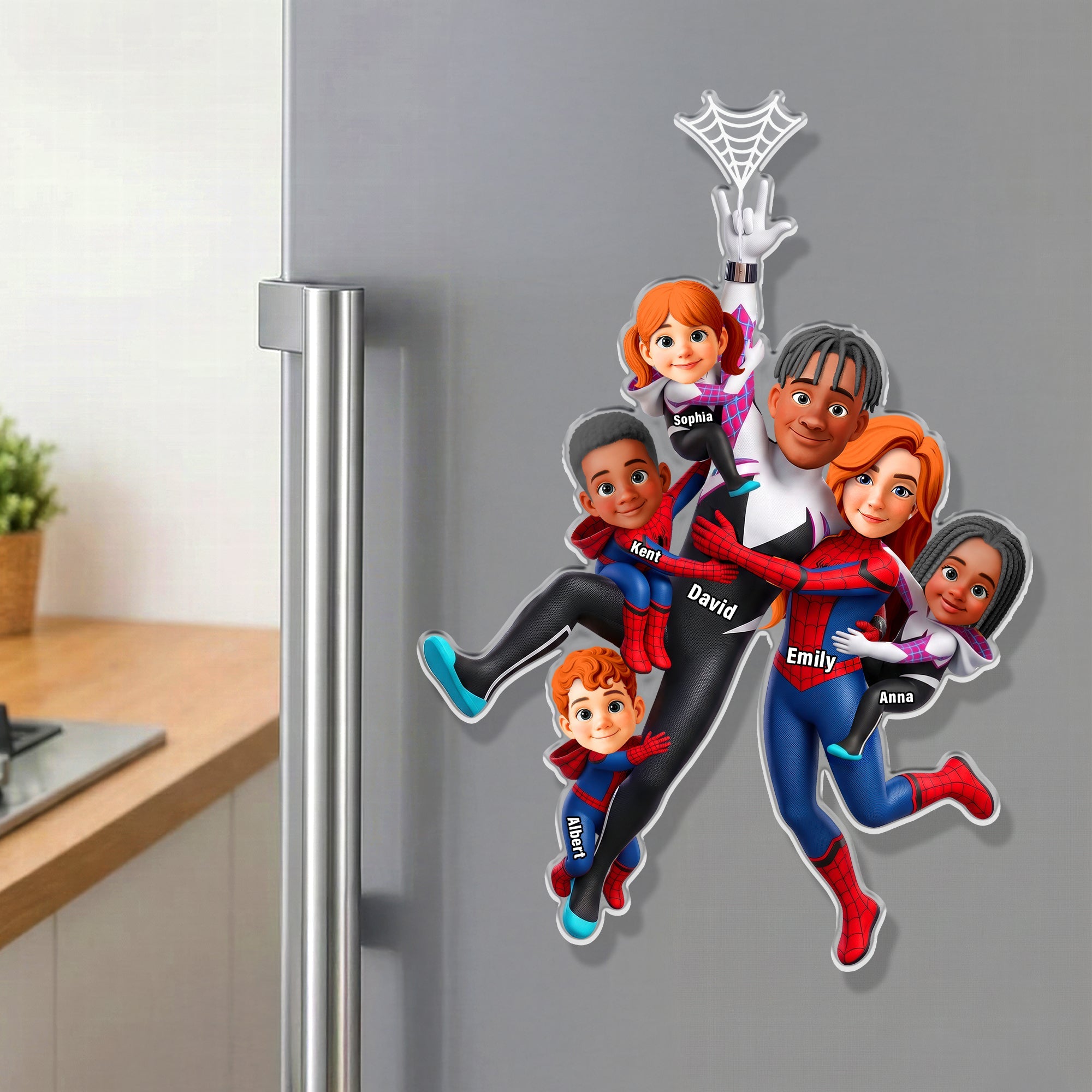 Hold On Tight! Create Lasting Memories with Our Fun Family Fridge Magnet - Personalized Gift for Family and Friends