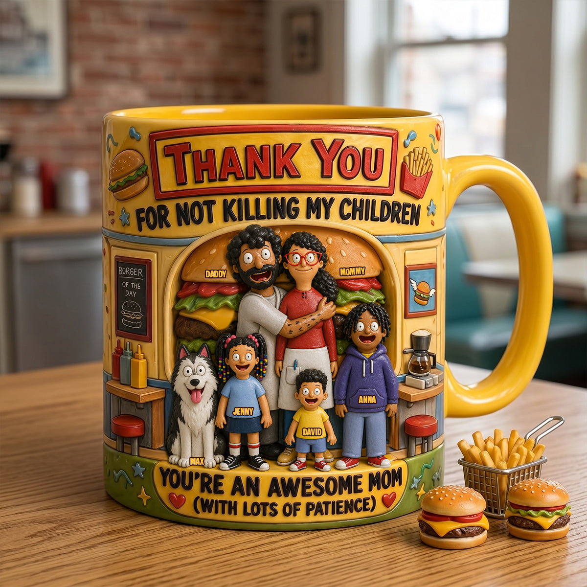 Thank You For Not Killing My Children - Fun Mom With Most Patience - Personalized Mug for Mother's Day Gifts Coffee Mug PopCulturePrints