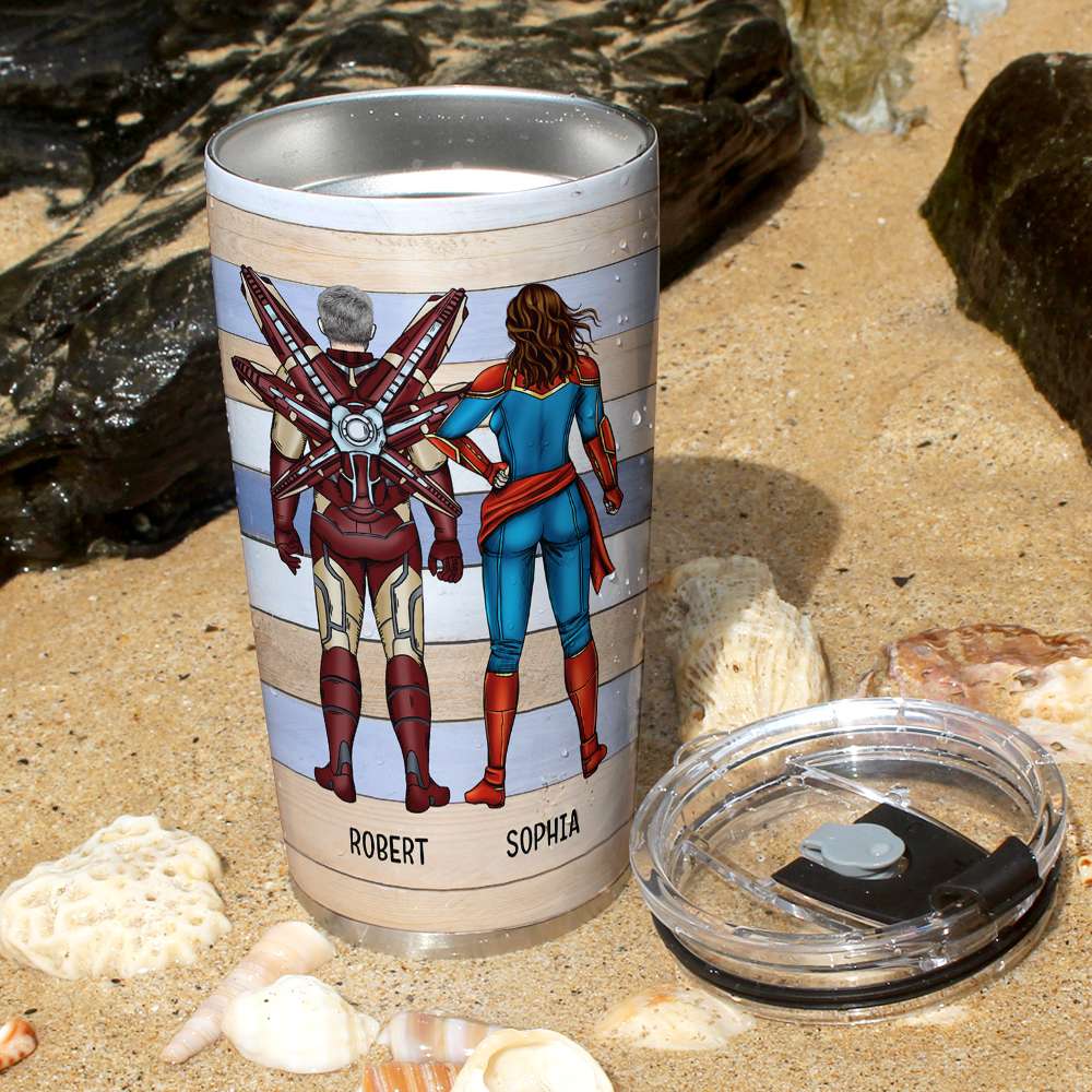 Personalized Hero Dad Tumbler - Best Dad Ever Gift Tumbler Cup PopCulturePrints