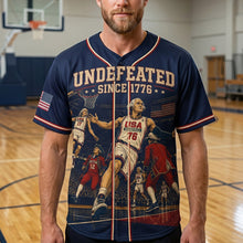 Load image into Gallery viewer, "Celebrate Freedom &amp; Champions!" - USA 250th Anniversary Jersey - Personalized Gift for Basketball Lovers AOP Products PopCulturePrints
