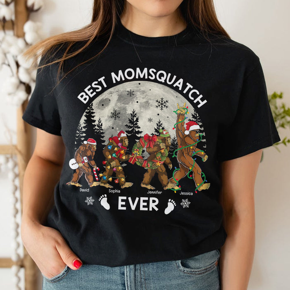 Best Momsquatch Ever Personalized Christmas Sweatshirt