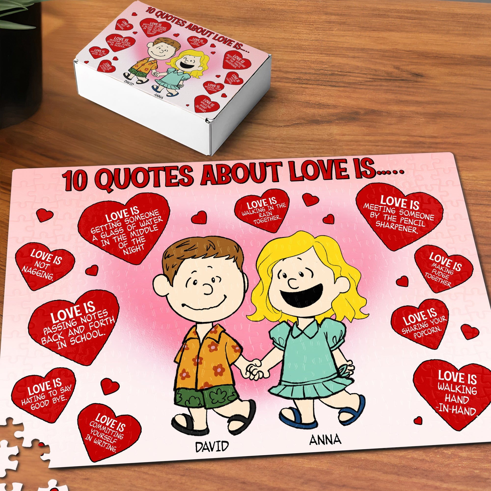 Personalized Romantic Love Quotes Couples Jigsaw Puzzle