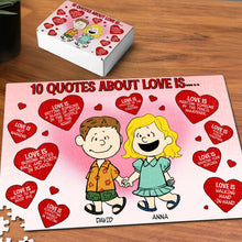 Load image into Gallery viewer, Personalized Romantic Love Quotes Couples Jigsaw Puzzle
