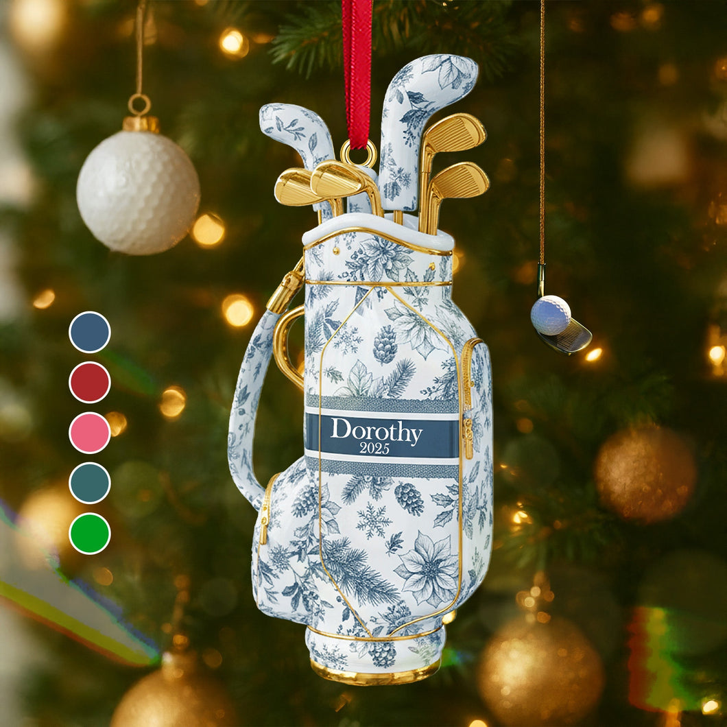 Elevate Your Game with a Personalized Golf Bag Ornament - Perfect Gift for Any Golf Lover! Ornament PopCulturePrints