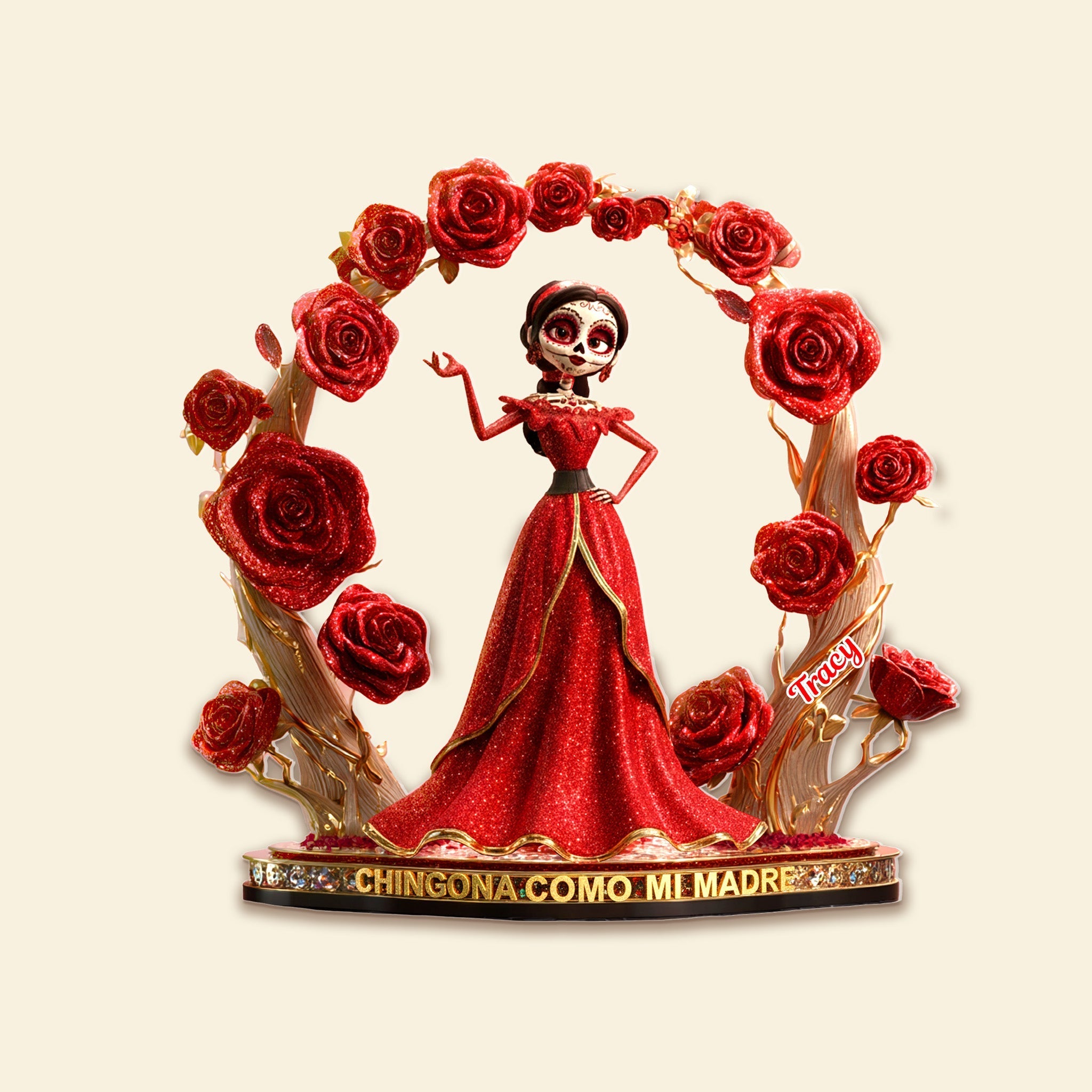 Chingona Como Mi Madre - Personalized Acrylic Plaque for Halloween Shaped Plaques PopCulturePrints