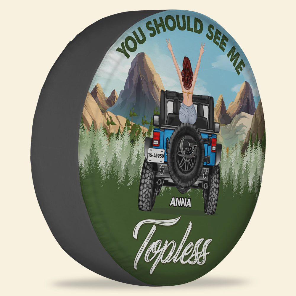 Personalized 'You Should See Me Topless' Spare Tire Cover