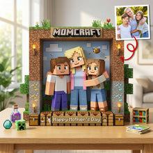 Load image into Gallery viewer, "Celebrate Mom's Love with Our Personalized Pixel Mom &amp; Mini Crew Acrylic Plaque" - Custom Photo Gift for Mom and Grandma Shaped Plaques PopCulturePrints
