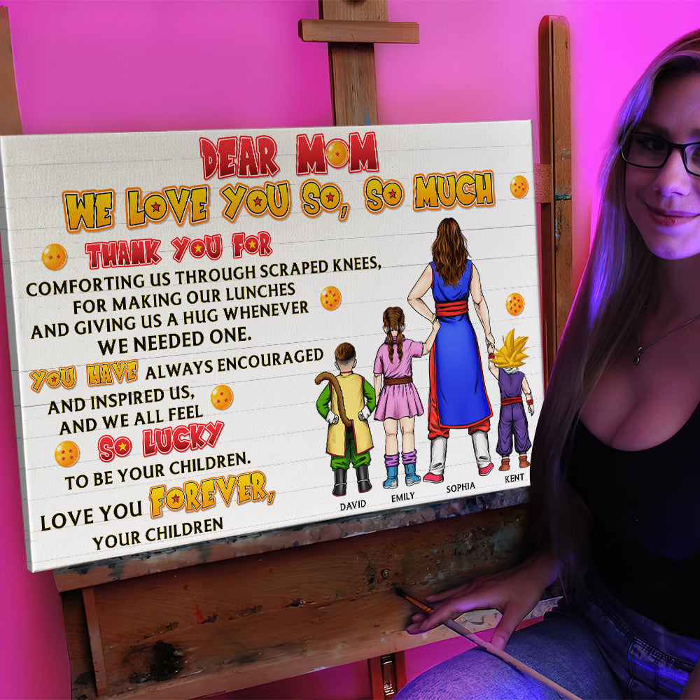 Personalized Super Mom Canvas Print - Custom Gifts for Mother's Day Poster & Canvas PopCulturePrints