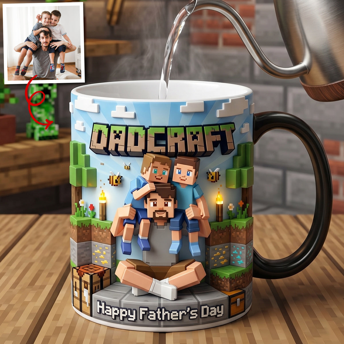 Celebrate Creativity with Dadcraft - Personalized Magic Mug for Dads Coffee Mug PopCulturePrints
