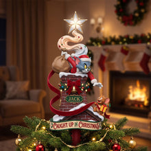 Load image into Gallery viewer, “Caught Up in Christmas” - Personalized Acrylic Tree Topper - Unique Gift for Kids and Families
