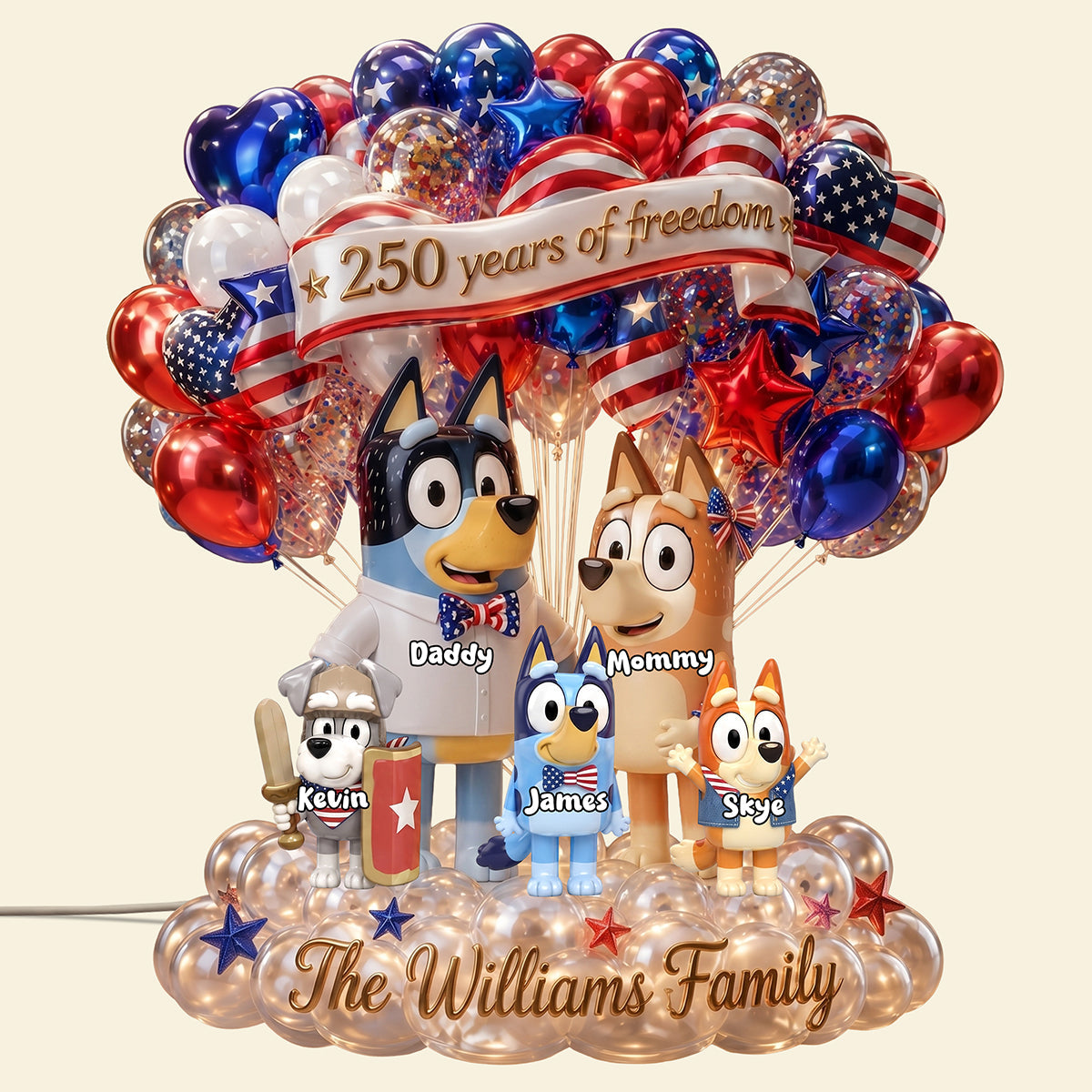 "Celebrate Family Love!" - Personalized Family Freedom Light Box - Custom Gift for Families