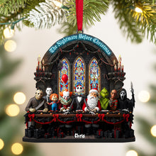 Load image into Gallery viewer, Embrace the Spook: The Nightmare Feast Christmas Ornament - Personalize for Horror Fans Ornament PopCulturePrints
